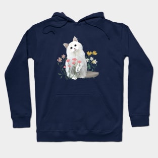 White Kitten Hoodie